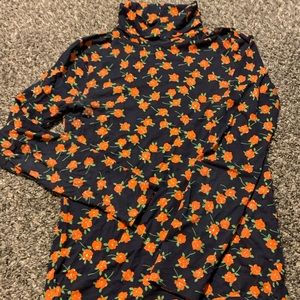 J. Crew floral turtleneck